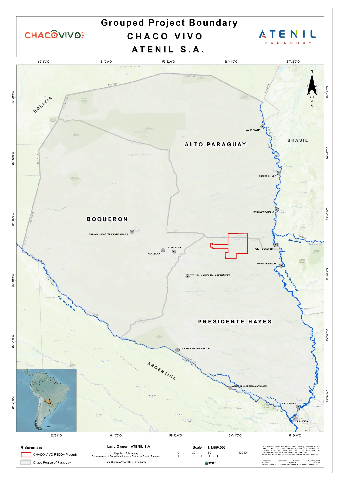 Chaco Vivo Project Boundary Map